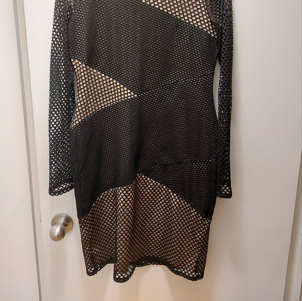 BCBG long seleve black dress